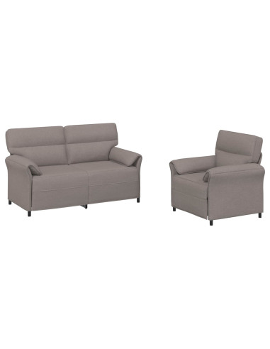 Set di divani 2 pz Tortora Tessuto