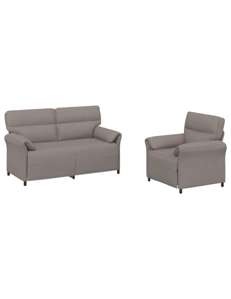 Set di divani 2 pz Tortora Tessuto