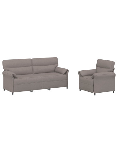 Set di divani 2 pz Tortora Tessuto