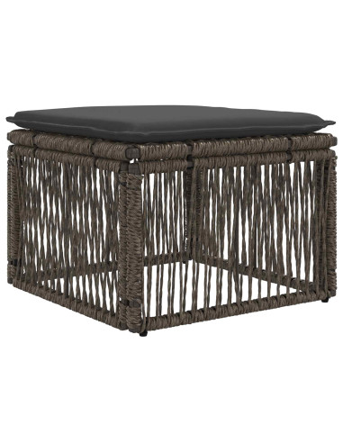 Set Divano da Giardino 11 pz Grigio e Grigio Scuro polyrattan