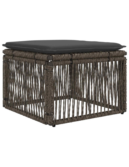 Set Divano da Giardino 11 pz Grigio e Grigio Scuro polyrattan