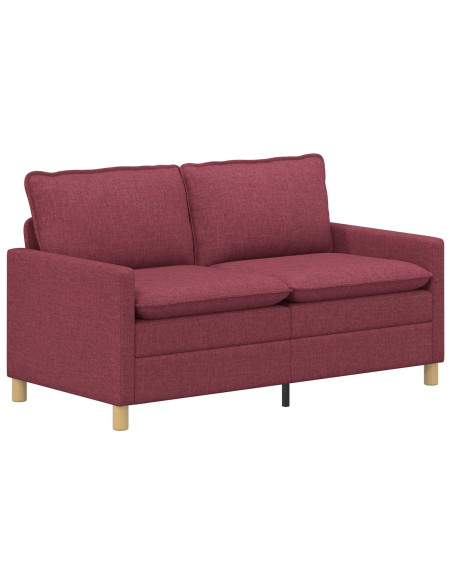 Set di divani 2 pz Rosso Vino Tessuto