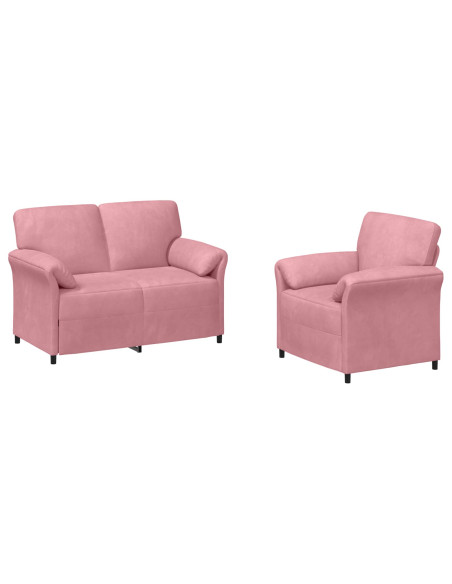 Set di divani 2 pz Rosa Velluto
