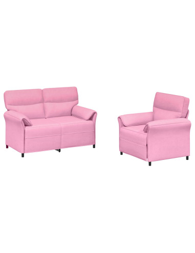 Set di divani 2 pz Rosa Tessuto