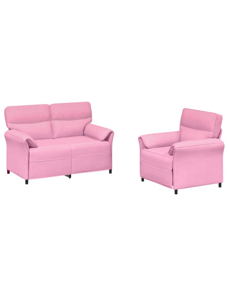 Set di divani 2 pz Rosa Tessuto