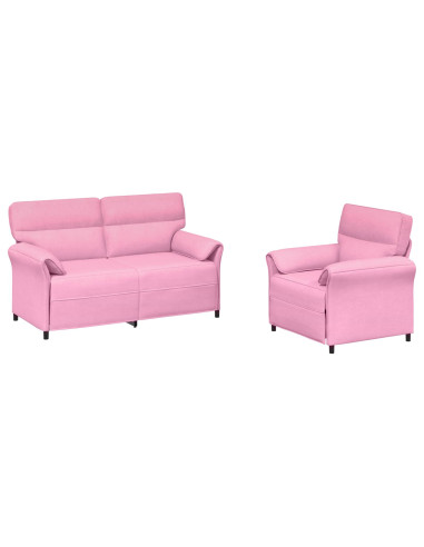 Set di divani 2 pz Rosa Tessuto