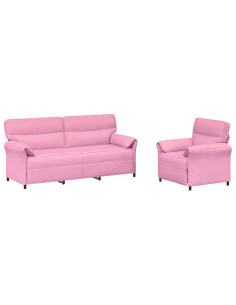 Set di divani 2 pz Rosa Tessuto 2