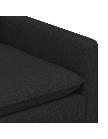 Set di divani 2 pz Nero Tessuto