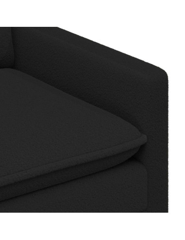 Set di divani 2 pz Nero Tessuto