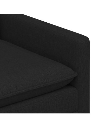 Set di divani 2 pz Nero Tessuto