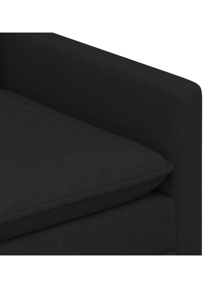 Set di divani 2 pz Nero Tessuto