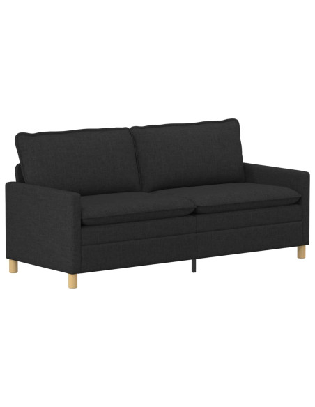 Set di divani 2 pz Nero Tessuto