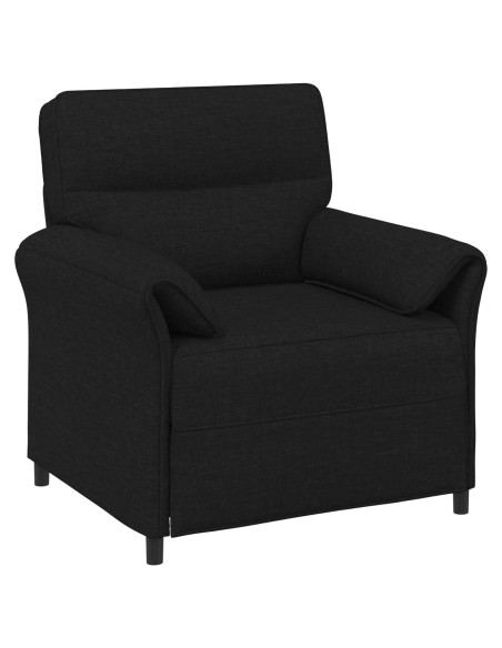 Set di divani 2 pz Nero Tessuto