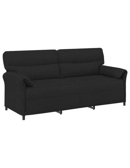 Set di divani 2 pz Nero Tessuto