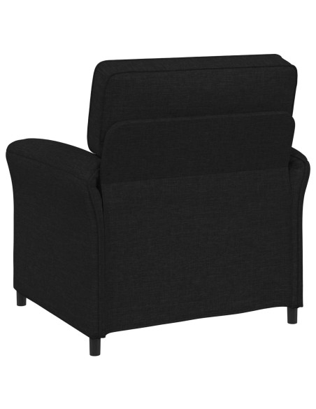 Set di divani 2 pz Nero Tessuto
