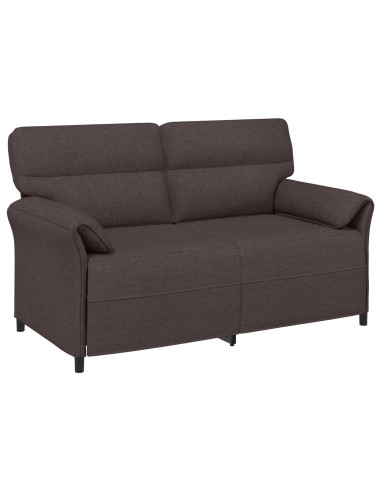 Set di divani 2 pz Marrone Scuro Tessuto