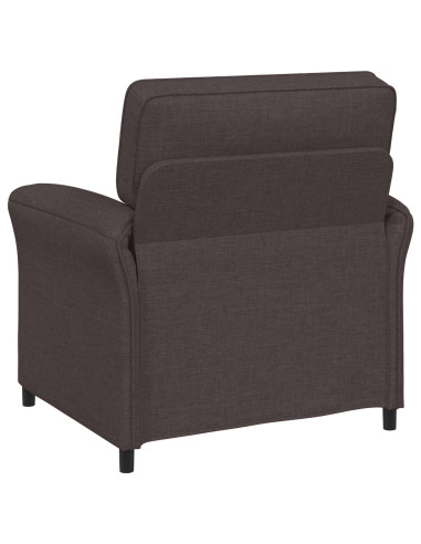 Set di divani 2 pz Marrone Scuro Tessuto