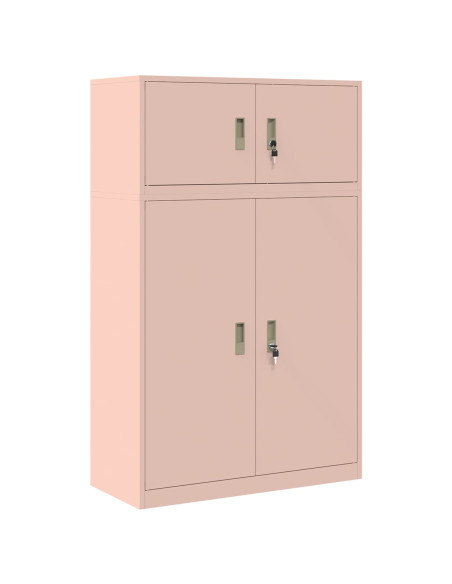 Armadio 2 pz Rosa 90 x 40 x 145 cm Acciaio Bloccabile