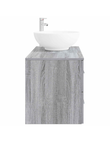 Set di mobili per il bagno 2 pz Sonoma grigio
