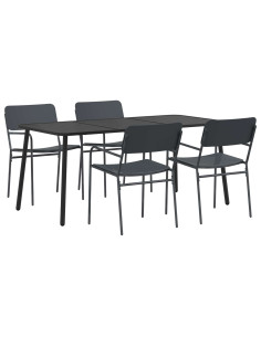 Set da pranzo 5 pz Antracite Acciaio 2