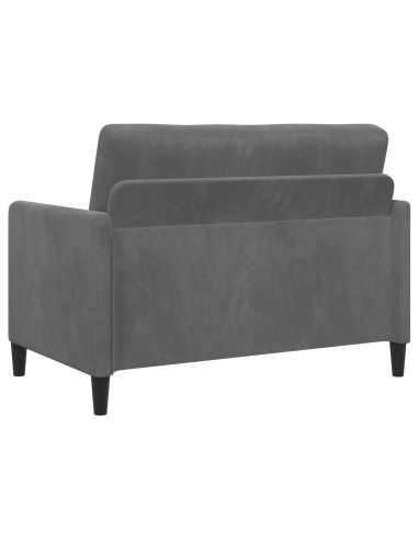 Set di Divani con Storage 2 pz Grigio Scuro Poliestere