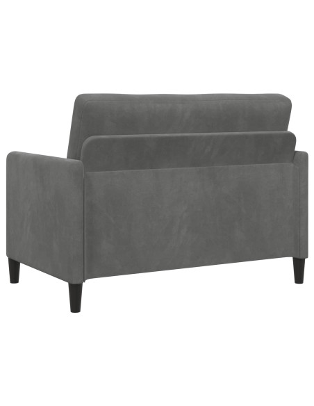 Set di Divani con Storage 2 pz Grigio Scuro Poliestere