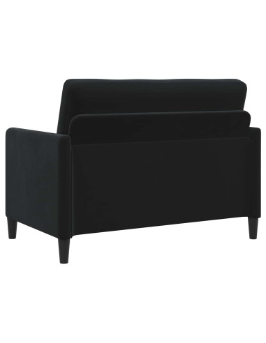 Set di Divani con Storage 2 pz Nero Poliestere