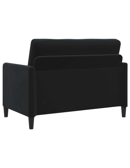 Set di Divani con Storage 2 pz Nero Poliestere