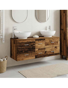 Set di mobili per il bagno 3 pz Legno antico