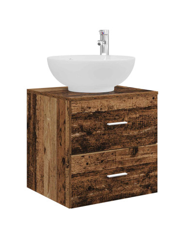 Set di mobili per il bagno 3 pz Legno antico
