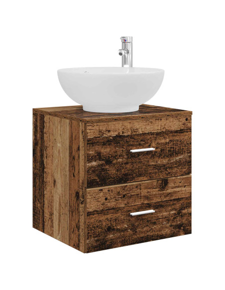 Set di mobili per il bagno 3 pz Legno antico