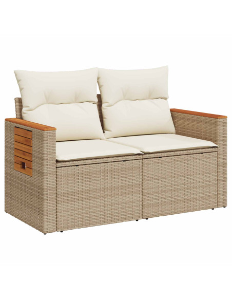 Set di divani 5 pz Beige e Bianco Crema