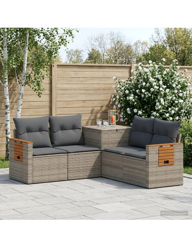 Set di divani 5 pz Grigio e Grigio Scuro