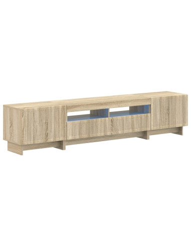 Mobile TV LED a 5 pezzi Rovere Sonoma Legno ingegnerizzato