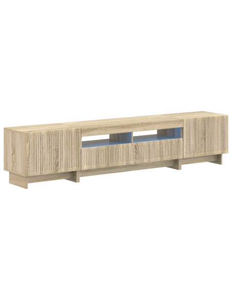 Mobile TV LED a 5 pezzi Rovere Sonoma Legno ingegnerizzato