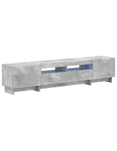 Mobile TV LED a 5 pezzi Grigio Cemento Legno ingegnerizzato