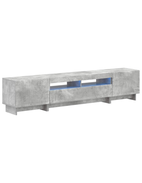 Mobile TV LED a 5 pezzi Grigio Cemento Legno ingegnerizzato