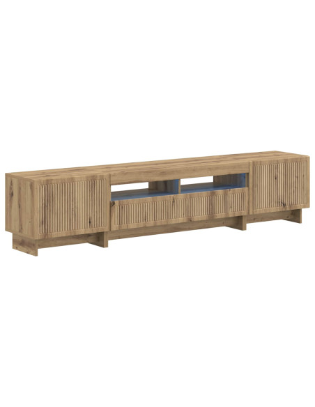 Mobile TV LED a 5 pezzi Rovere Artigianale Legno ingegnerizzato