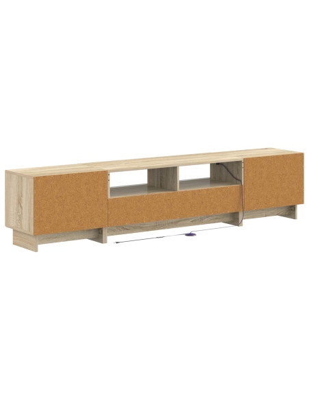 Mobile TV LED a 5 pezzi Rovere Sonoma Legno ingegnerizzato