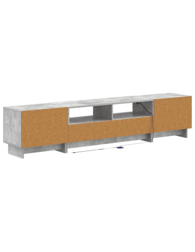 Mobile TV LED a 5 pezzi Grigio Cemento Legno ingegnerizzato
