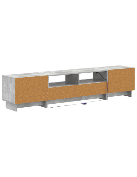 Mobile TV LED a 5 pezzi Grigio Cemento Legno ingegnerizzato