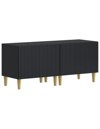 Mobile TV LED a 5 pezzi Nero Legno ingegnerizzato