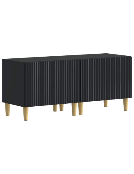Mobile TV LED a 5 pezzi Nero Legno ingegnerizzato