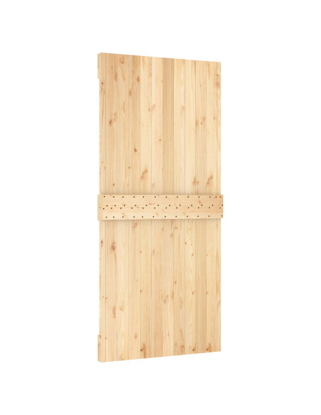 Porta scorrevole Naturale e Bianco 95 x 210 cm
