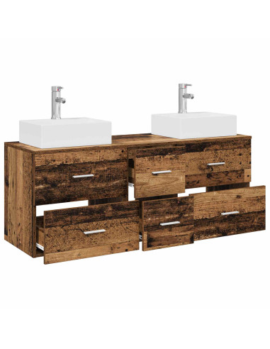 Set di Armadi da Bagno 3 pz Legno antico 49,5 x 41 x 62,5 cm