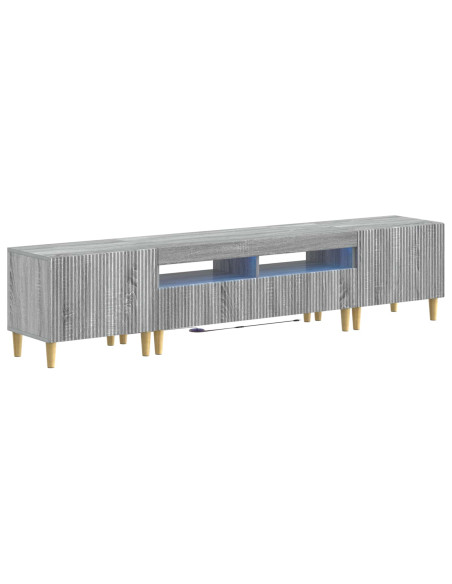 Mobile TV LED a 5 pezzi Sonoma grigio Legno ingegnerizzato
