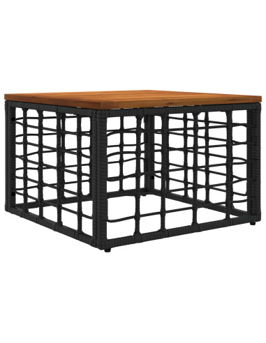 Set di divani da esterno 6 pz Nero e Grigio scuro polyrattan