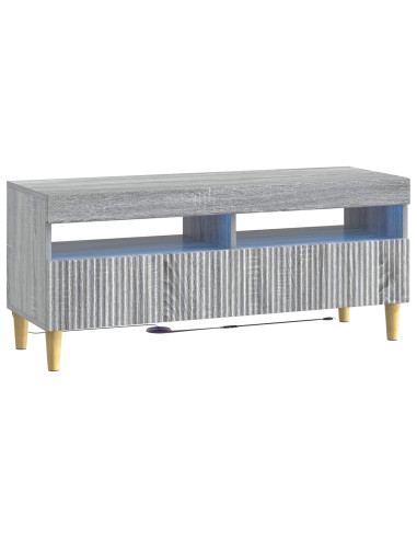 Mobile TV LED a 5 pezzi Sonoma grigio Legno ingegnerizzato