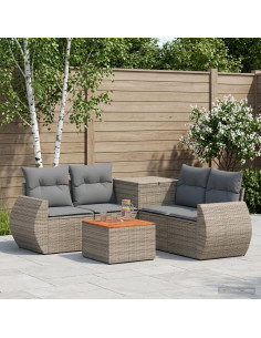 Set di divani 6 pz Grigio e Grigio Scuro
