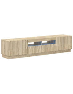 Mobile TV LED a 5 pezzi Rovere Sonoma Legno ingegnerizzato